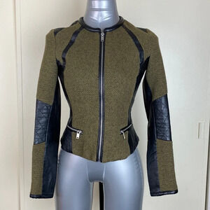 Equestrian attire  grunge punk quilted jacket vegan leather riding jacket xsmall